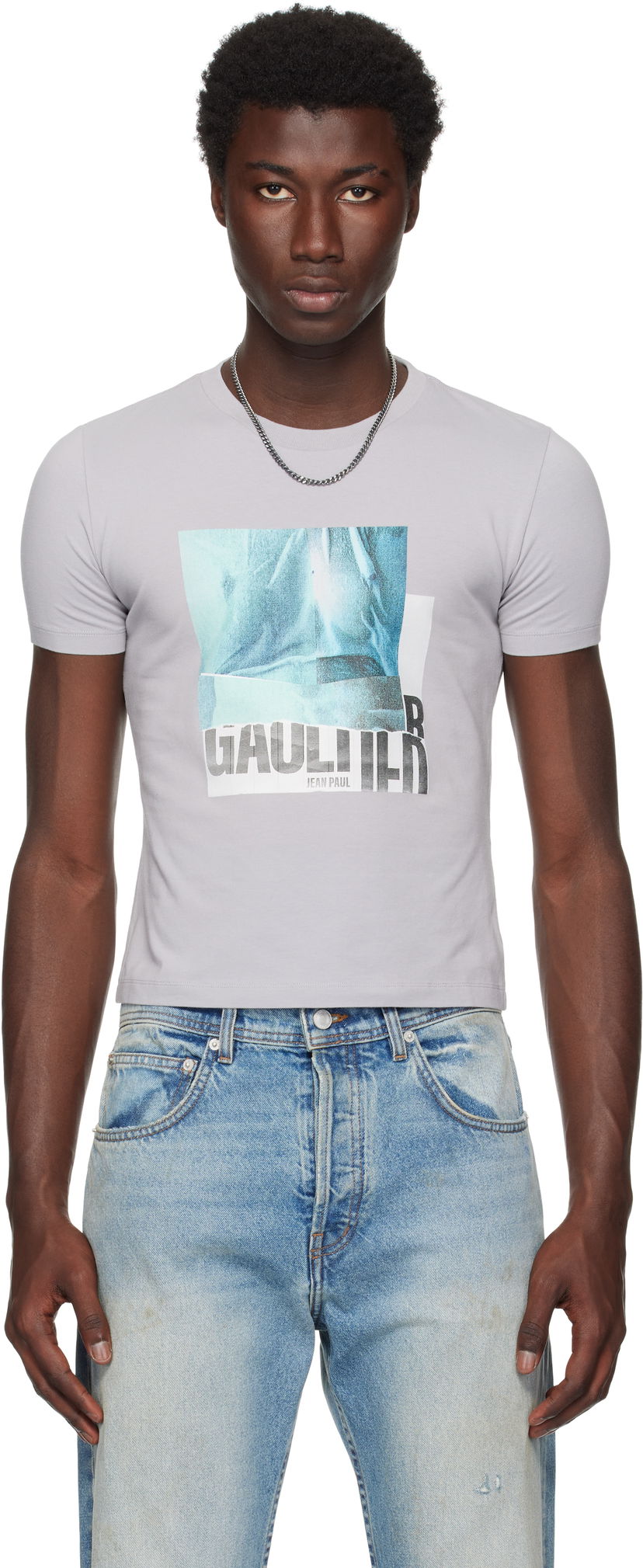 Majica kratkih rukava Jean Paul Gaultier Jean Paul Gaultier Printed Water Baby T-shirt Siva | 25/03-W-TO294-J002-135557