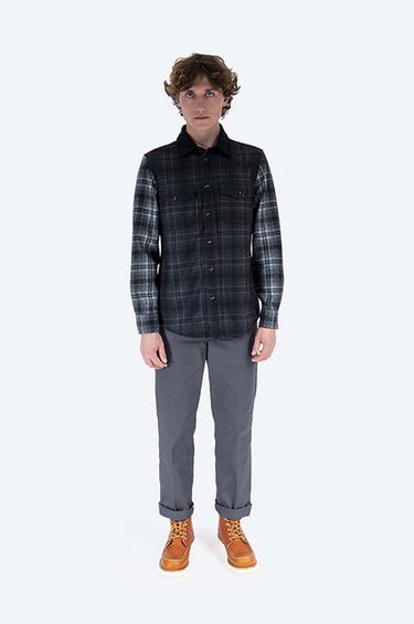 Košulja WOOLRICH Alaskan Melton Wool Shirt Long Sleeve Crna | CFWOOS0051MRUT2355, 1