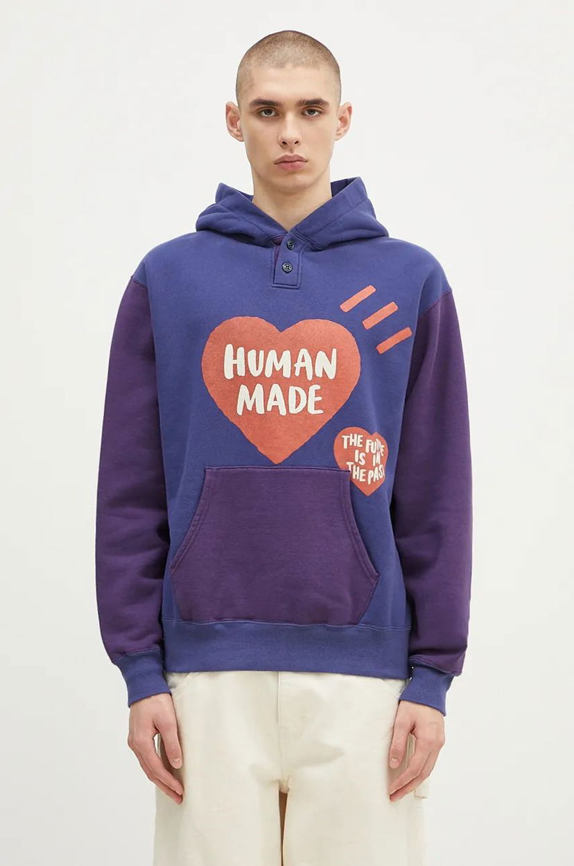 Dukserice Human Made Colorblock Hoodie With Print Ljubičasta | HM28CS023