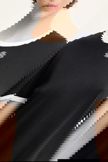 Majica kratkih rukava Sporty & Rich Sporty & Rich Srhwc Ringer T-Shirt Crna | TO081622305BA01, 3