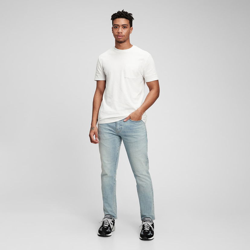 Jeans GAP Denim Pants Slim Light Wash Plava | 819620-00