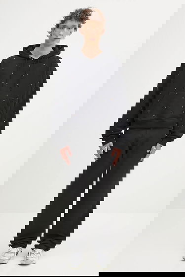 Dukserice Sky High Farm Sky High Farm Studded Cropped Hoodie Crna | SHF07T041, 4