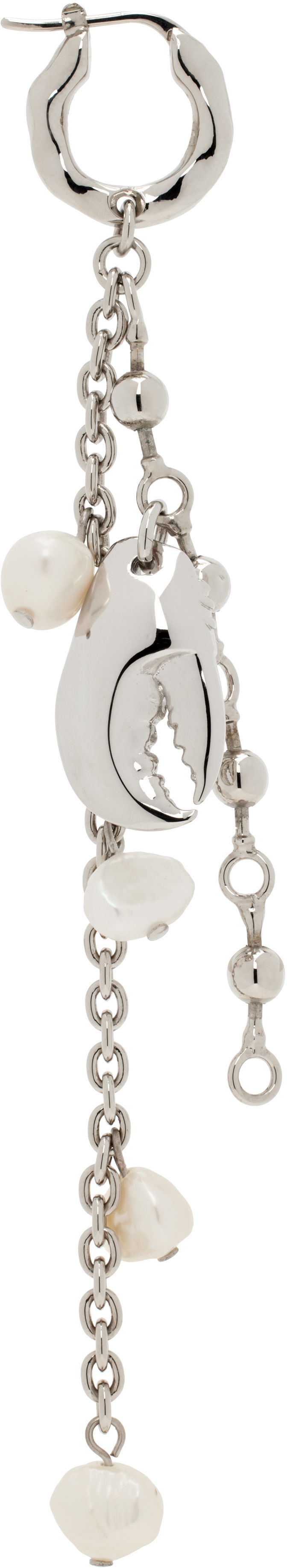 Naušnice Acne Studios Acne Studios Claw Charm Drop Earring Metalik | C50454-