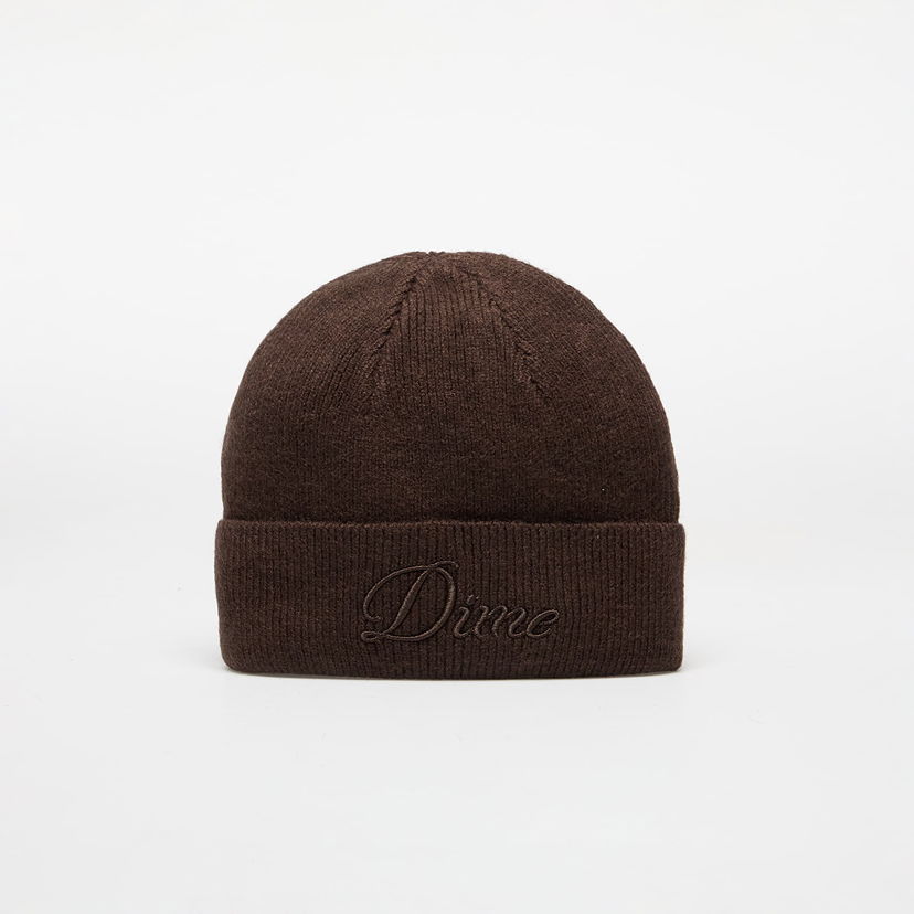 Kapica Dime DIME Cursive Wool Fold Beanie Smeđa | DIMEHO2428BRW