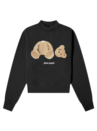 Dukserice Palm Angels Bear Fitted Crew Sweatshirt Crna | PWBA016C99FLE0021060
