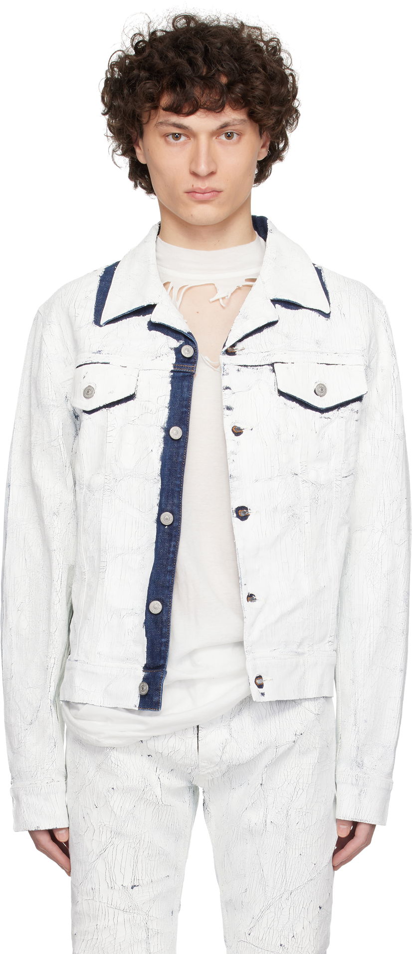 Bomber jakna Maison Margiela MM6 Maison Margiela Sports Denim Jacket Bijela | SH2AM0027 M30028
