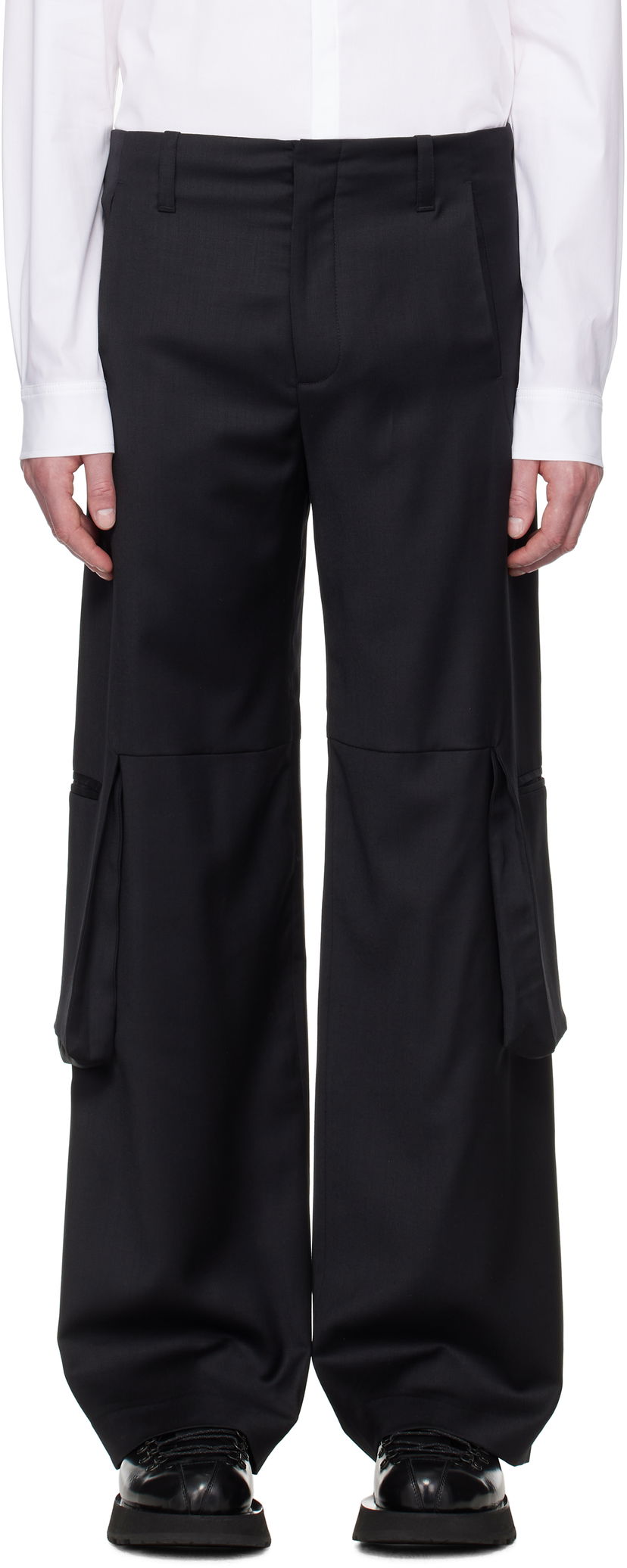 Cargo hlače HELIOT EMIL HELIOT EMIL Ferro Tailored Cargo Pants Crna | SS25_M_10_198_BLK01