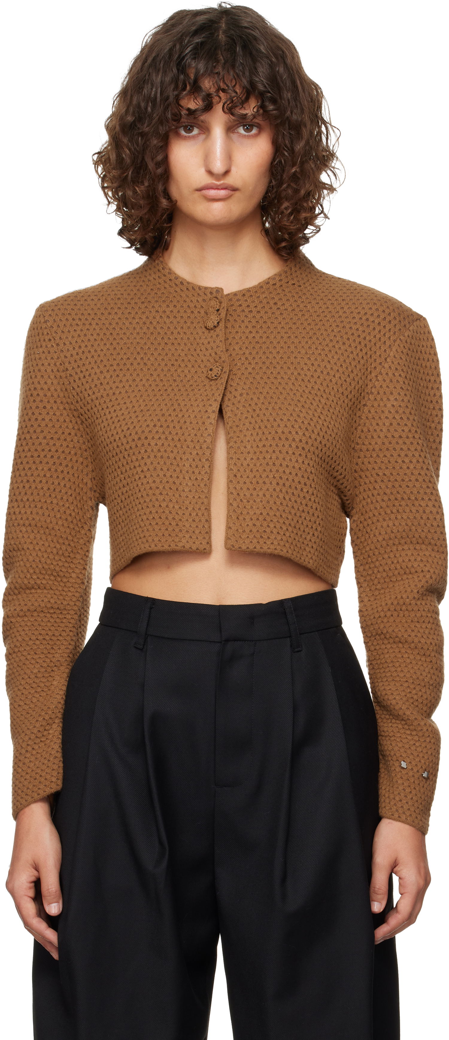 Džemper ADER ERROR Cropped Buttoned Cardigan Smeđa | BN01FWKT0701BR, 0