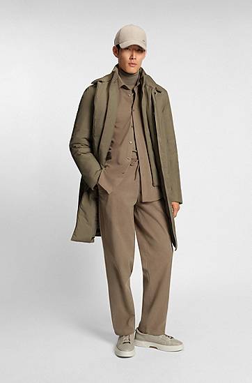 Kabanica BOSS waterproof coat with detachable bib Zelena | 50547829, 1