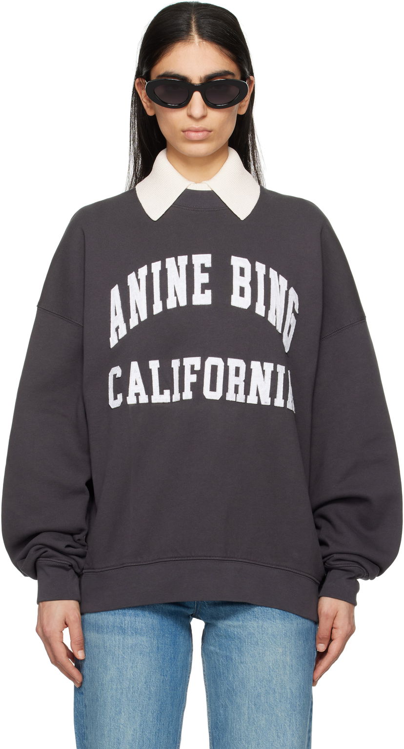 Dukserice Anine Bing Anine Bing Miles Sweatshirt Siva | A-08-10025-009