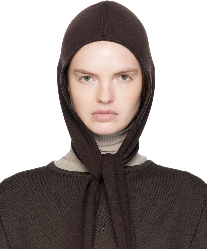 Kapica LEMAIRE Lemaire Fine Wool Head Scarf Beanie Smeđa | AC1229 LK1045