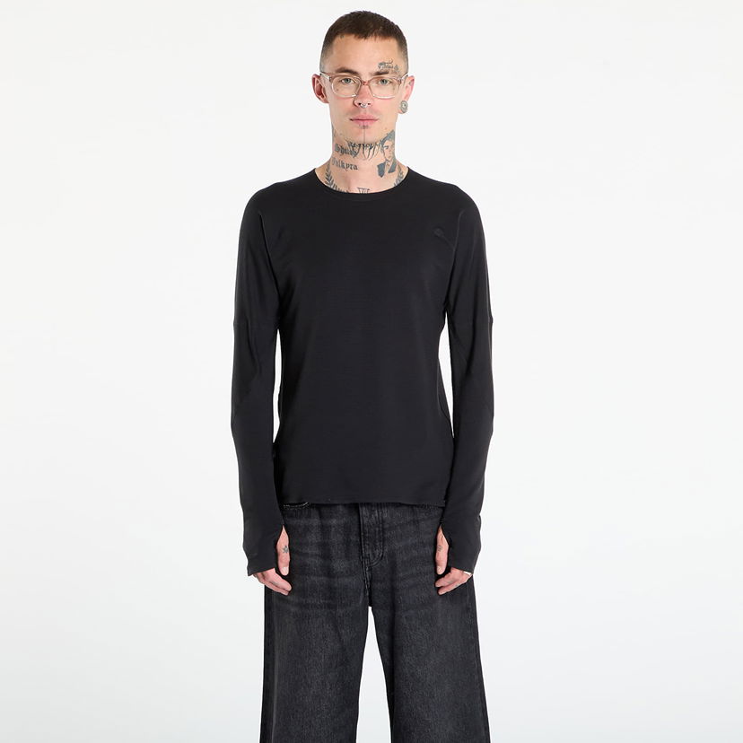 Majica kratkih rukava Y-3 Y-3 Running Long Sleeve T-Shirt Crna | JX4806