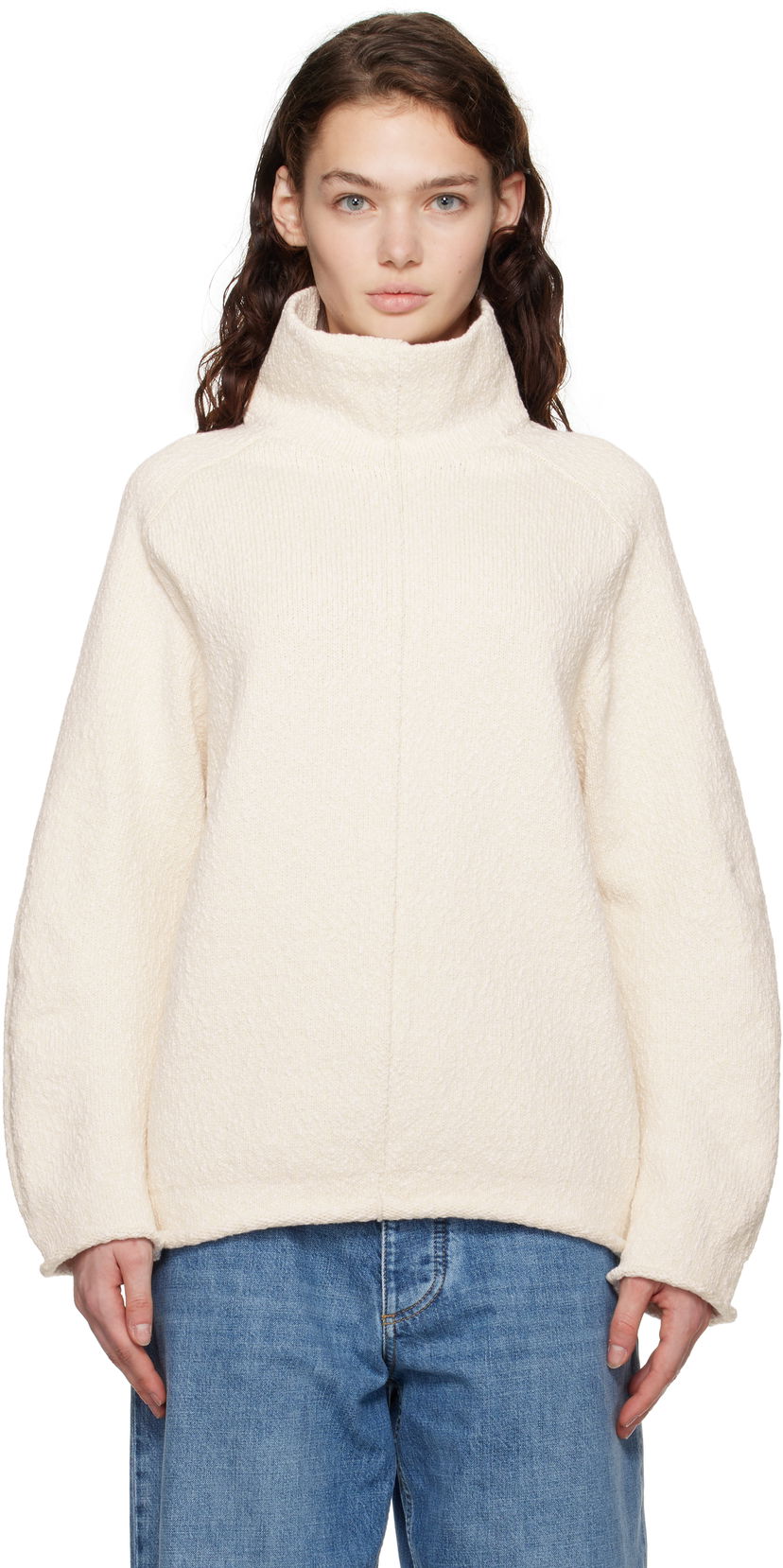 Džemper Bottega Veneta Cotton Turtleneck Bijela | 805920 V4R50