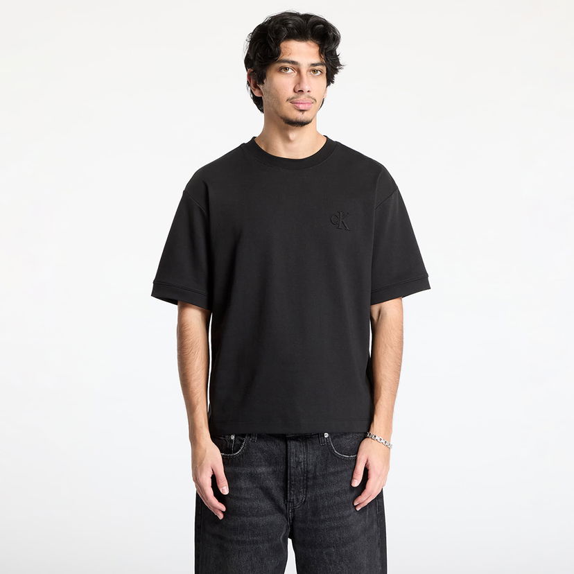 Majica kratkih rukava CALVIN KLEIN Calvin Klein Jeans Interlock T-Shirt Crna | J30J326757 BEH