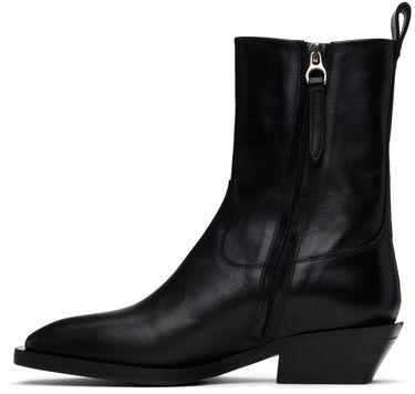 Odjeća Aeyde Aeyde Luis Leather Cowboy Ankle Boots Crna | A11-AB-LISS35BL-0122-800-001, 2