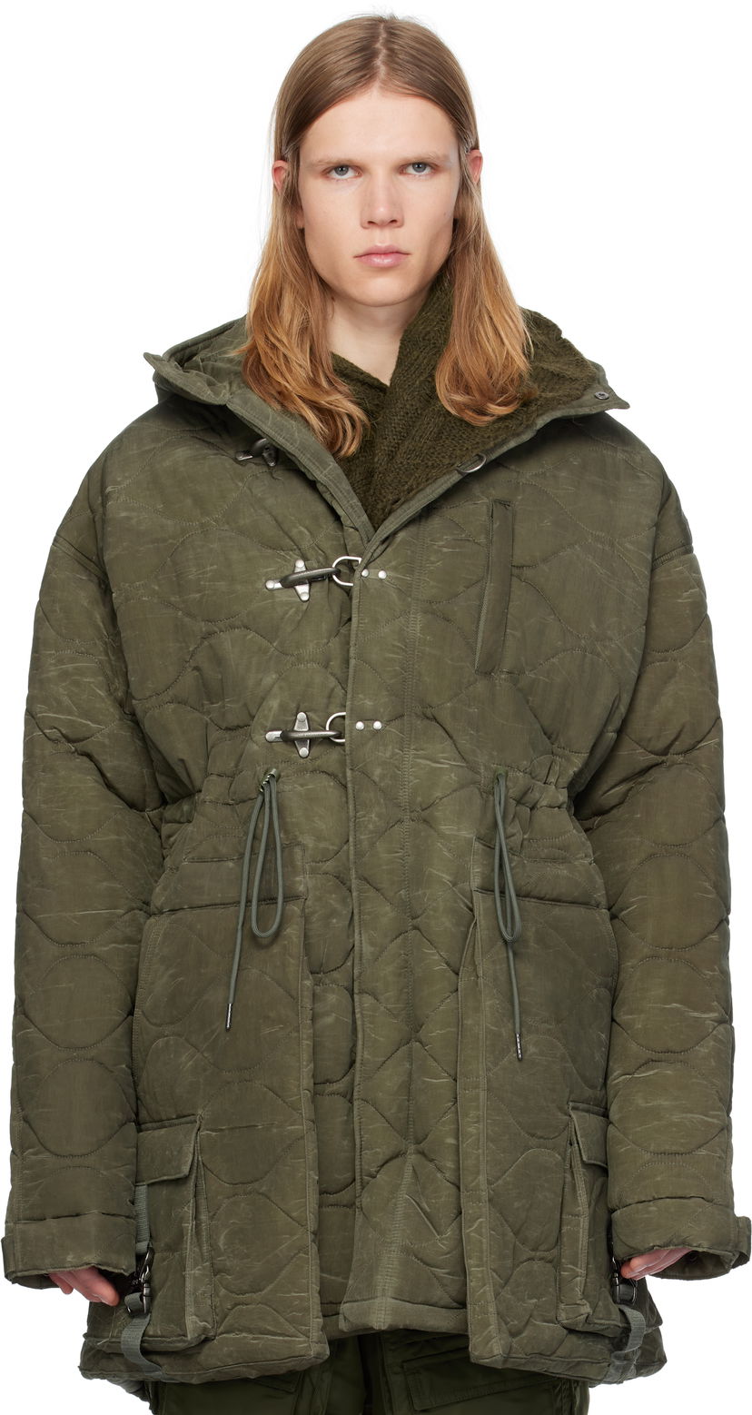 Parka Andersson Bell Lace-Up Fishtail Parka Zelena | awa638m