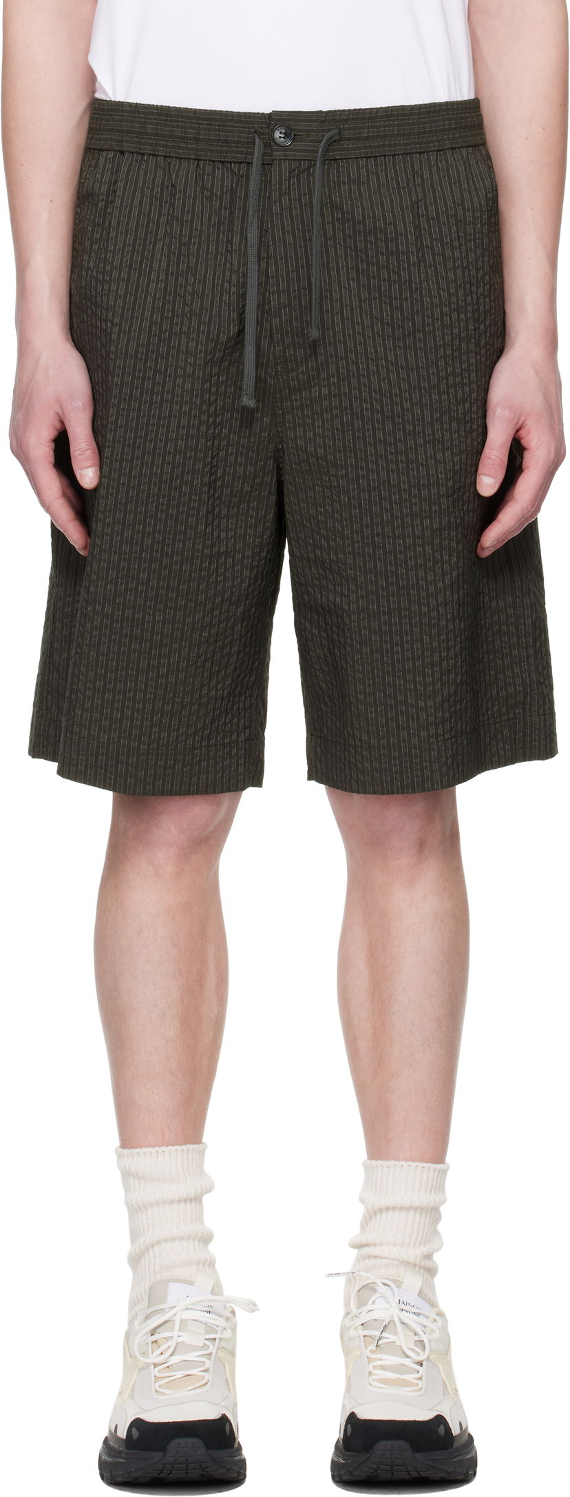 Kratke hlače MAISON KITSUNÉ Maison Kitsuné Elasticated Bermuda Shorts Zelena | OM01406WC5032