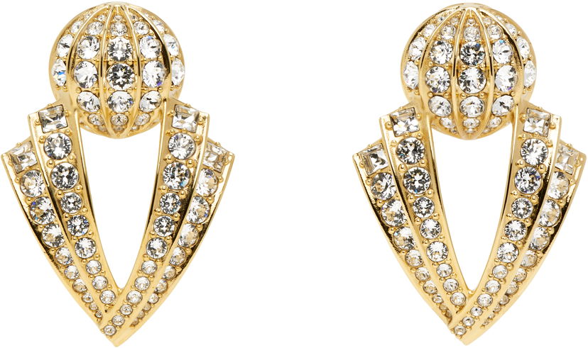Naušnice Valentino Valentino Garavani Gold-Tone Crystal Clip-On Earrings Žuta | 6W0J0Y95YCW