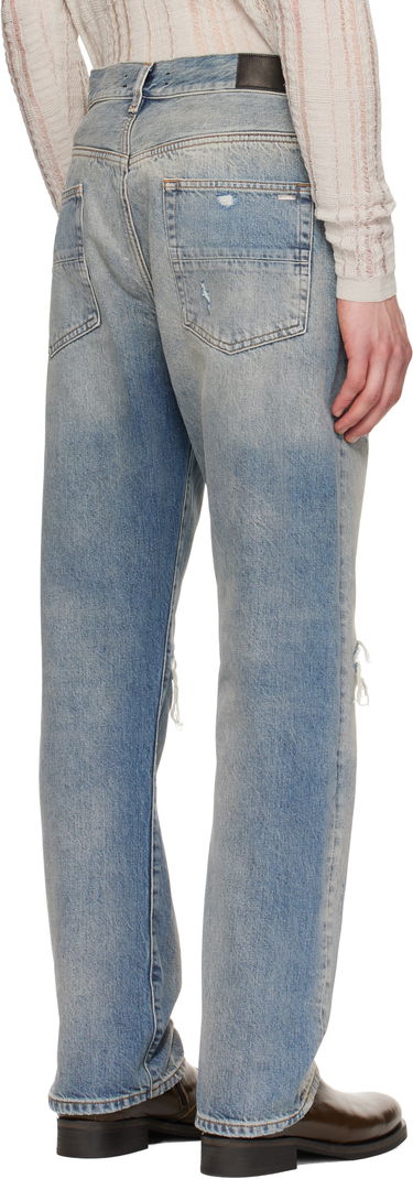 Jeans AMIRI AMIRI Suede Straight MX1 Jeans Plava | AMDNGH1085, 2