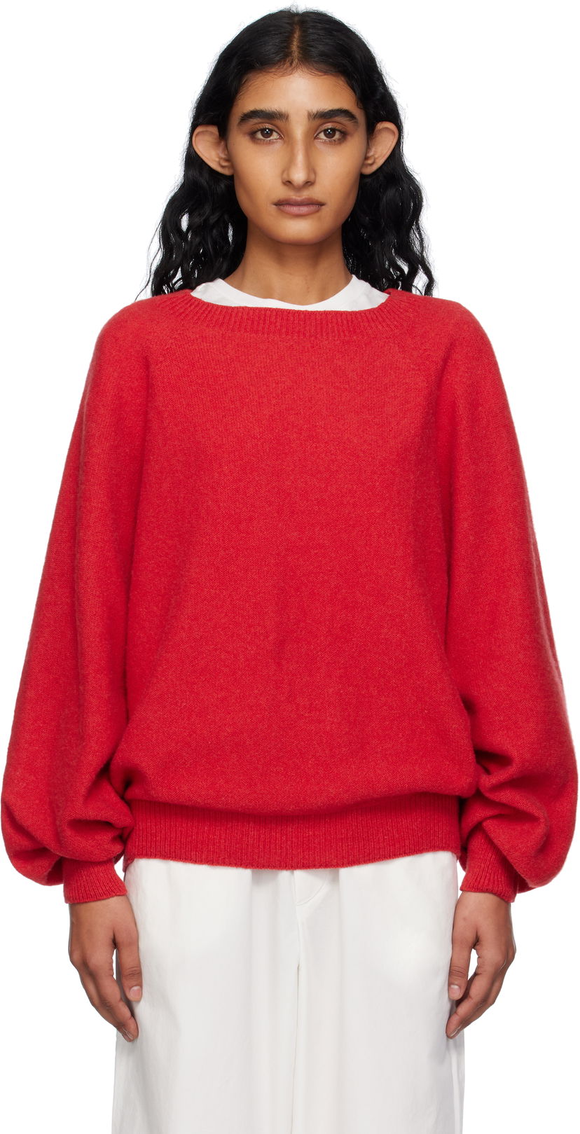 Džemper Baserange Baserange Soar Purl Sweater Crvena | PUSOS-RC-AU25