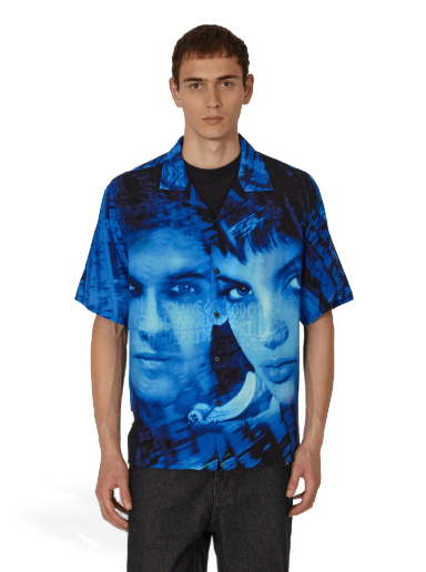 Košulja Pleasures Virus Rayon Button Down Tamnoplava | P23F061 BLACK