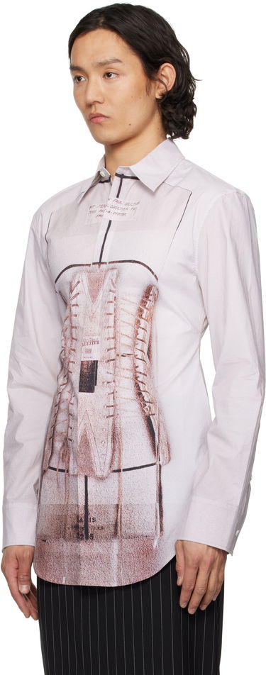 Košulja Jean Paul Gaultier Jean Paul Gaultier Trompe-L'Œil Corset Print Shirt Bijela | 25/34-F-CH096-C071-260100, 3