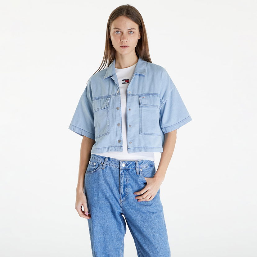 Košulja Tommy Hilfiger Chambray Blouse Denim Medium Plava | DW0DW17801 1A5