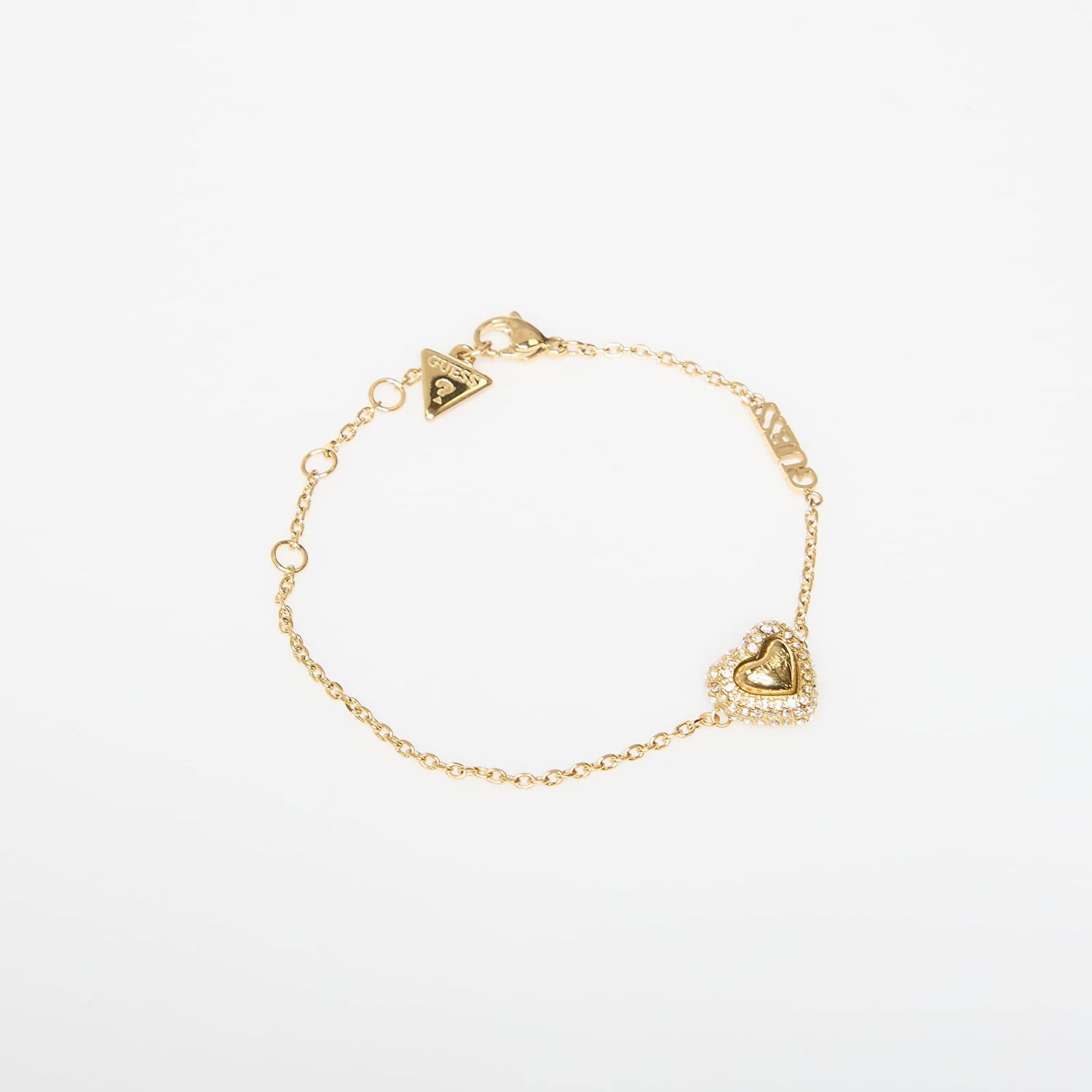 Narukvica GUESS Beloved Pave Heart Bracelet Žuta | JUBB05022JW-GOLD, 1