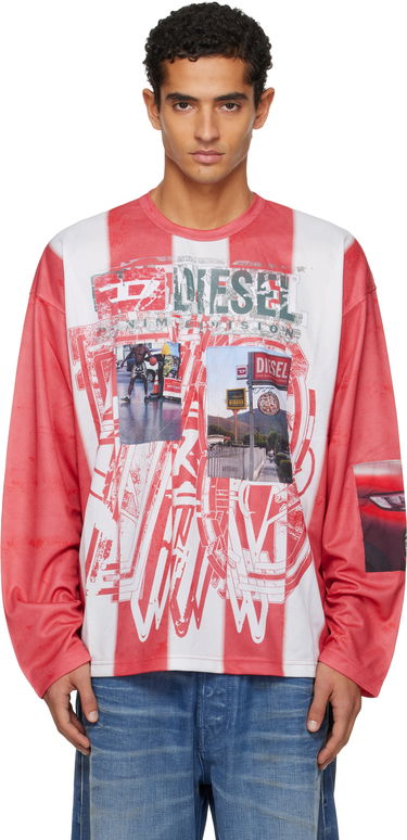 Majica kratkih rukava Diesel T-Ruby Striped Graphic Long Sleeve T-Shirt Višebojno | A19539-0LKCC-42AA, 0