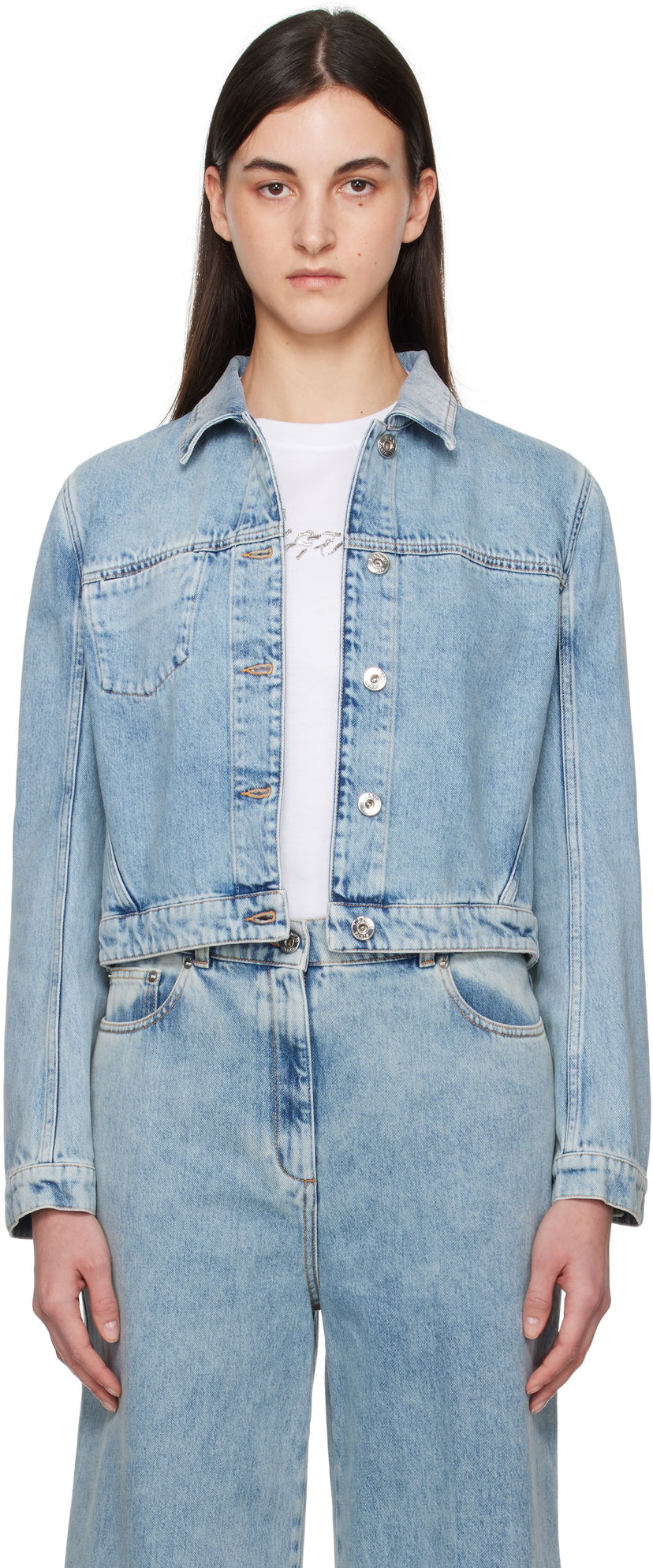 Jakna LANVIN Lanvin Short Denim Jacket Plava | RW-JA0301-D087-P25