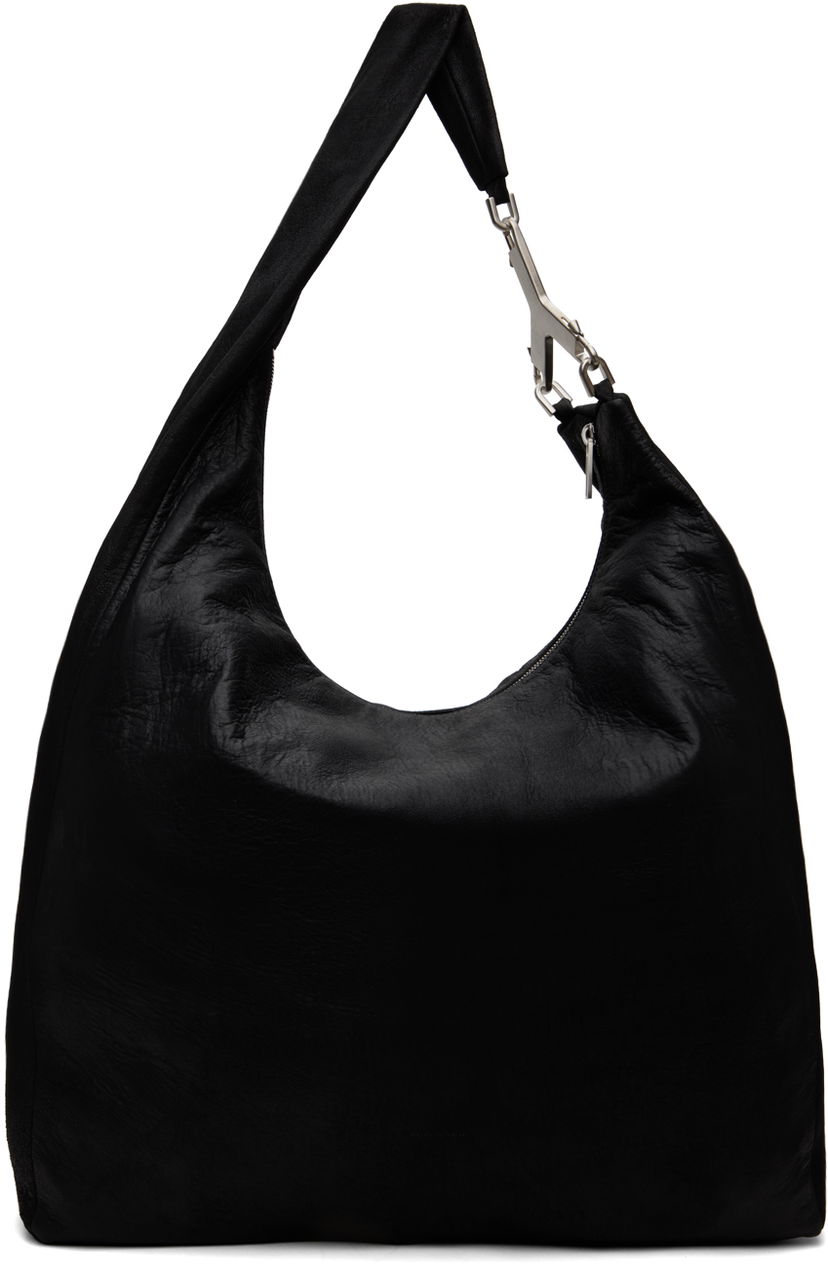 Torba za rame Rick Owens Rick Owens Porterville Cerberus Shoulder Bag Crna | RA02D0529 LBA