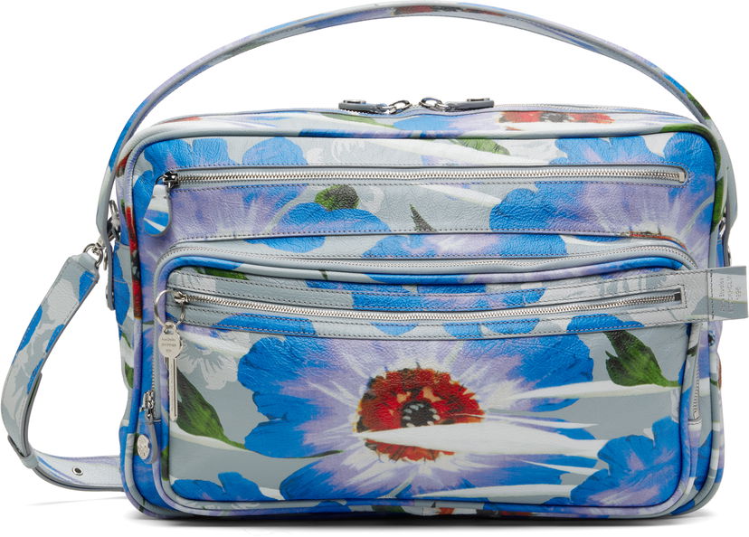 Torba za rame Acne Studios Acne Studios Camero Floral-Print Camera Bag Plava | A10433-
