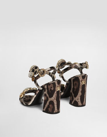 Tenisice i cipele Dolce & Gabbana Satin Sandals With Gemstone Embellishment Smeđa | CR1802A9T45HY13M, 2