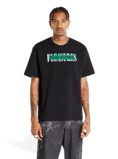 Majica kratkih rukava Pleasures Doubles Heavyweight Short Sleeve Tee Black Crna | P23F030 BLACK