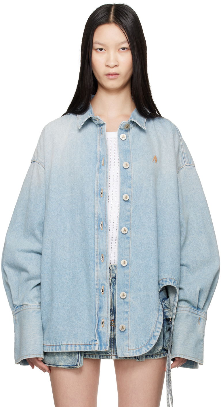 Košulja The Attico Attico Oversized Denim Shirt Plava | 247WCB68 D049