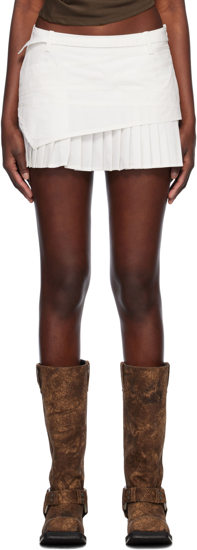 Suknja Feng Chen Wang Feng Chen Wang Pleated Miniskirt Bijela | FWS19SK02