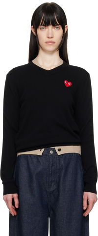 COMME des GARÇONS PLAY Heart V-Neck Sweater