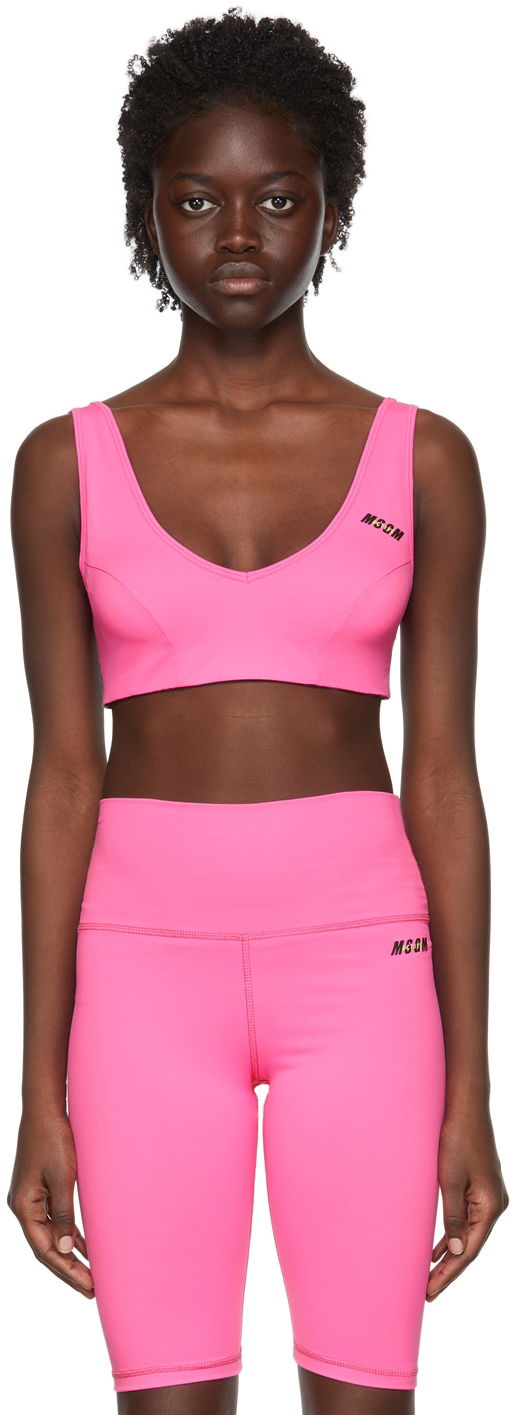 Majica bez rukava MSGM Nylon Sports Bra Ružičasta | 3245MDR01 227180