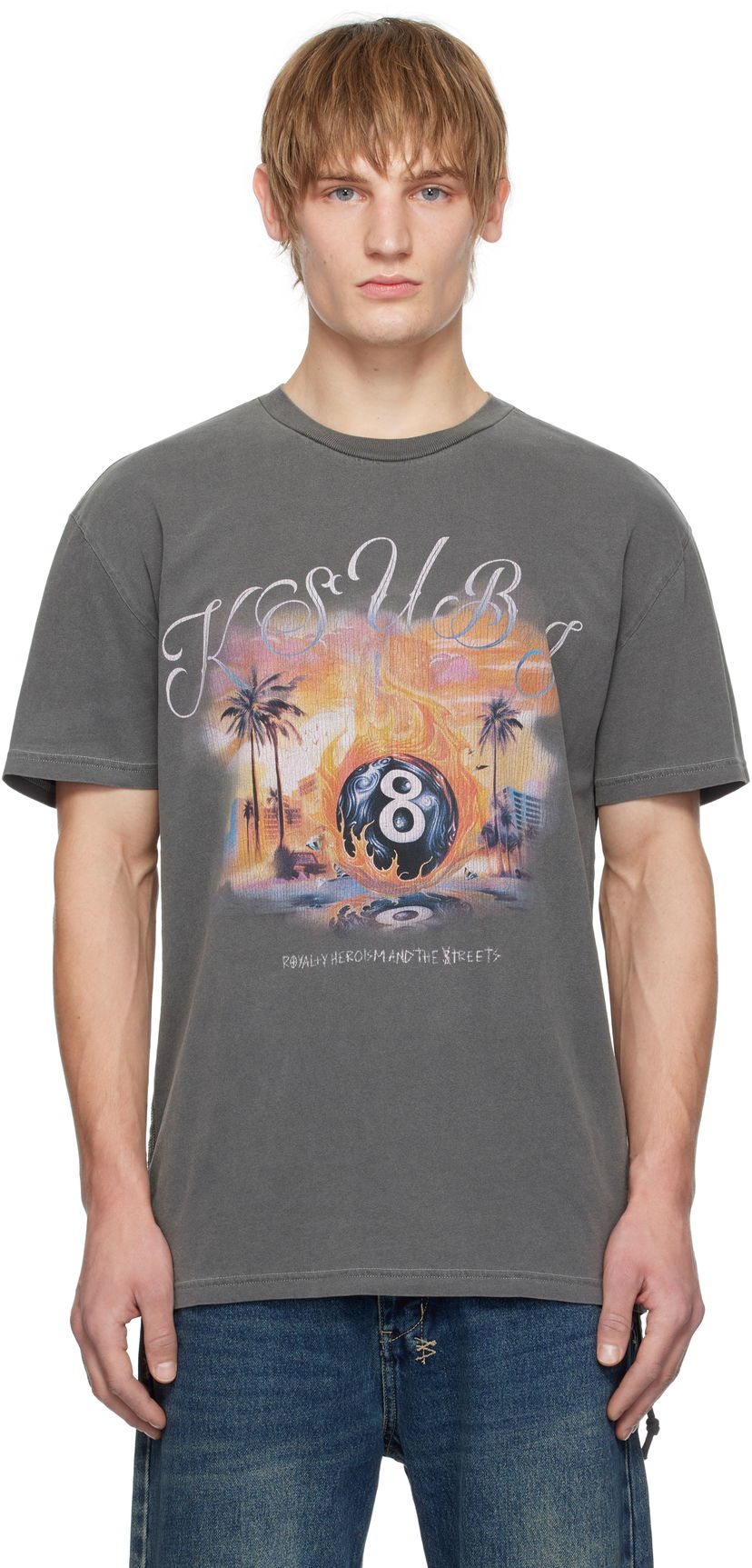 Majica kratkih rukava Ksubi World Order Graphic T-Shirt Siva | MPS25TE045