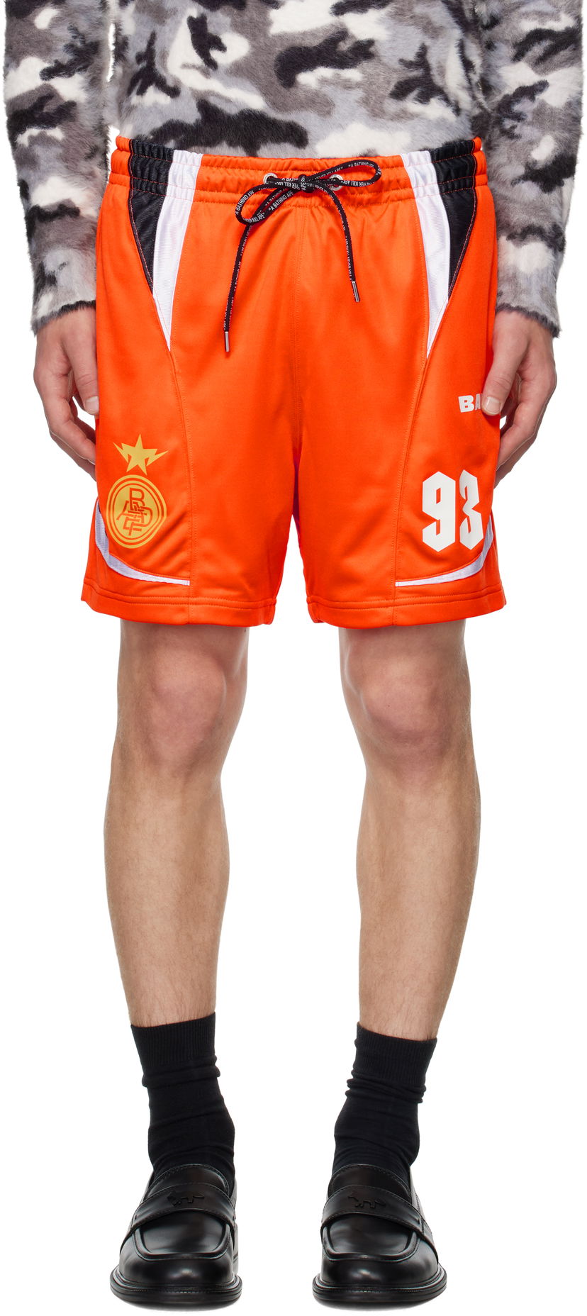 Kratke hlače BAPE Multi Logo Soccer Shorts Narančasta | 001SPK801303M