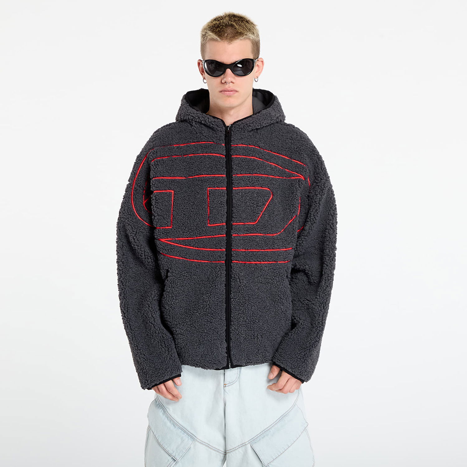 Dukserice Diesel Diesel S-Zat Fleece Hoodie Siva | A18947_0KIBT 9AW, 0