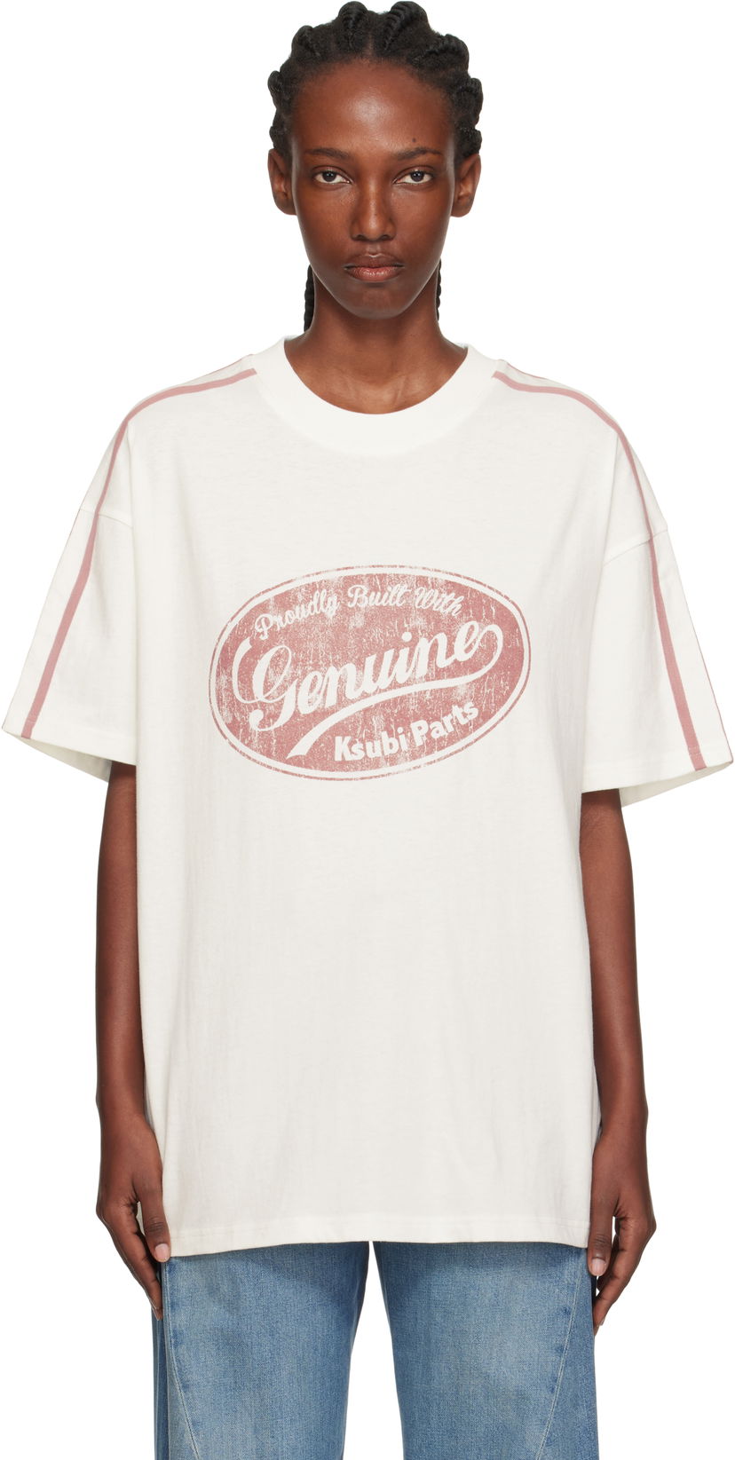 Majica kratkih rukava Ksubi Ksubi 'Genuine' Boyfriend Short Sleeve T-Shirt Bijela | WPF25TE007