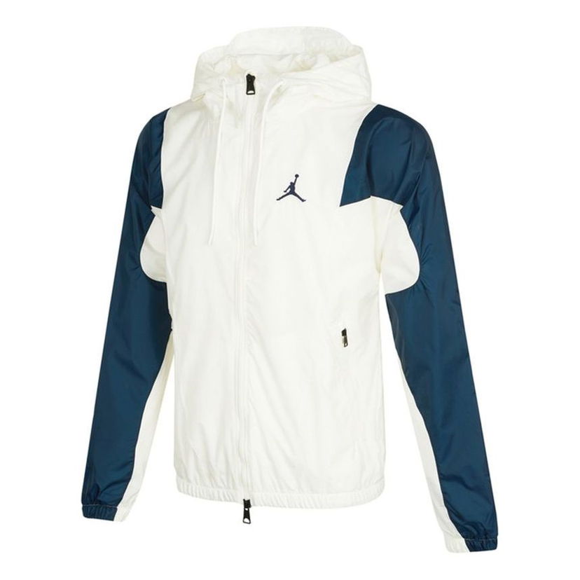 Vjetrovka Jordan Air Jordan Contrasting Colors Hooded Jacket Bijela | DA9833-133