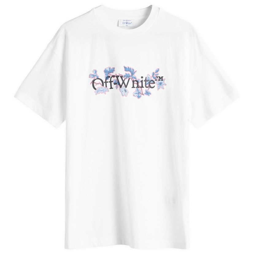 Majica kratkih rukava Off-White Flower Bookish Reg T-Shirt Bijela | OWAA089F24JER0030184