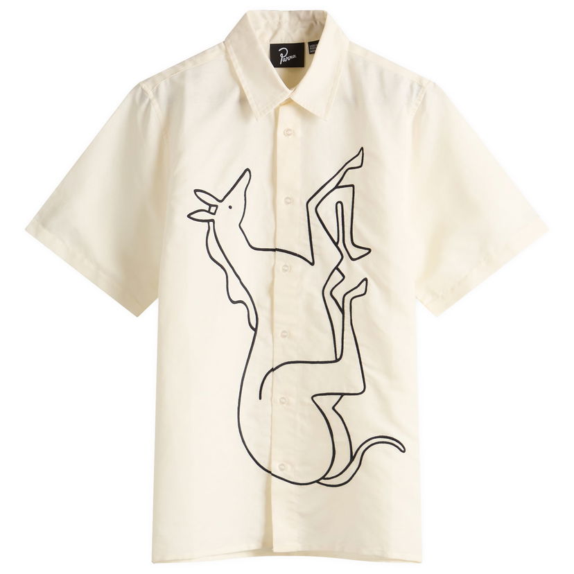 Košulja By Parra Parra Vertical Horse Short Sleeve Shirt, Size Large Bež | 53540-WHT
