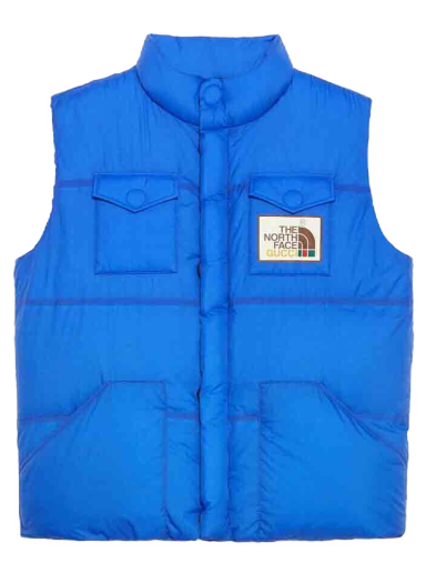 Prsluk Gucci The North Face x Down Vest Plava | 663761 XAACX 4316
