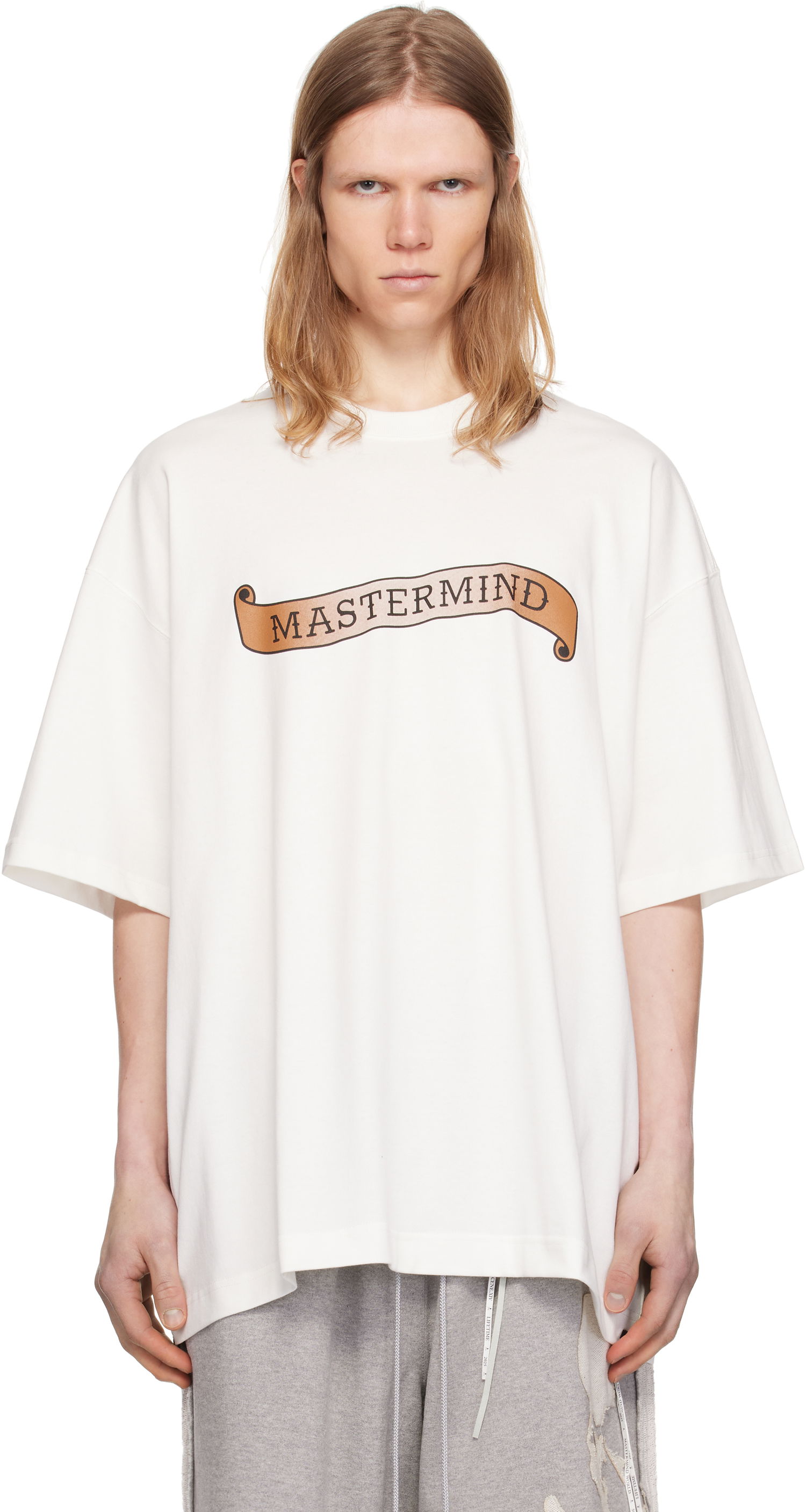 Majica kratkih rukava Mastermind WORLD Mastermind World Oversized Skull Tattoo T-Shirt Bijela | MW25S14-TS050-022, 0