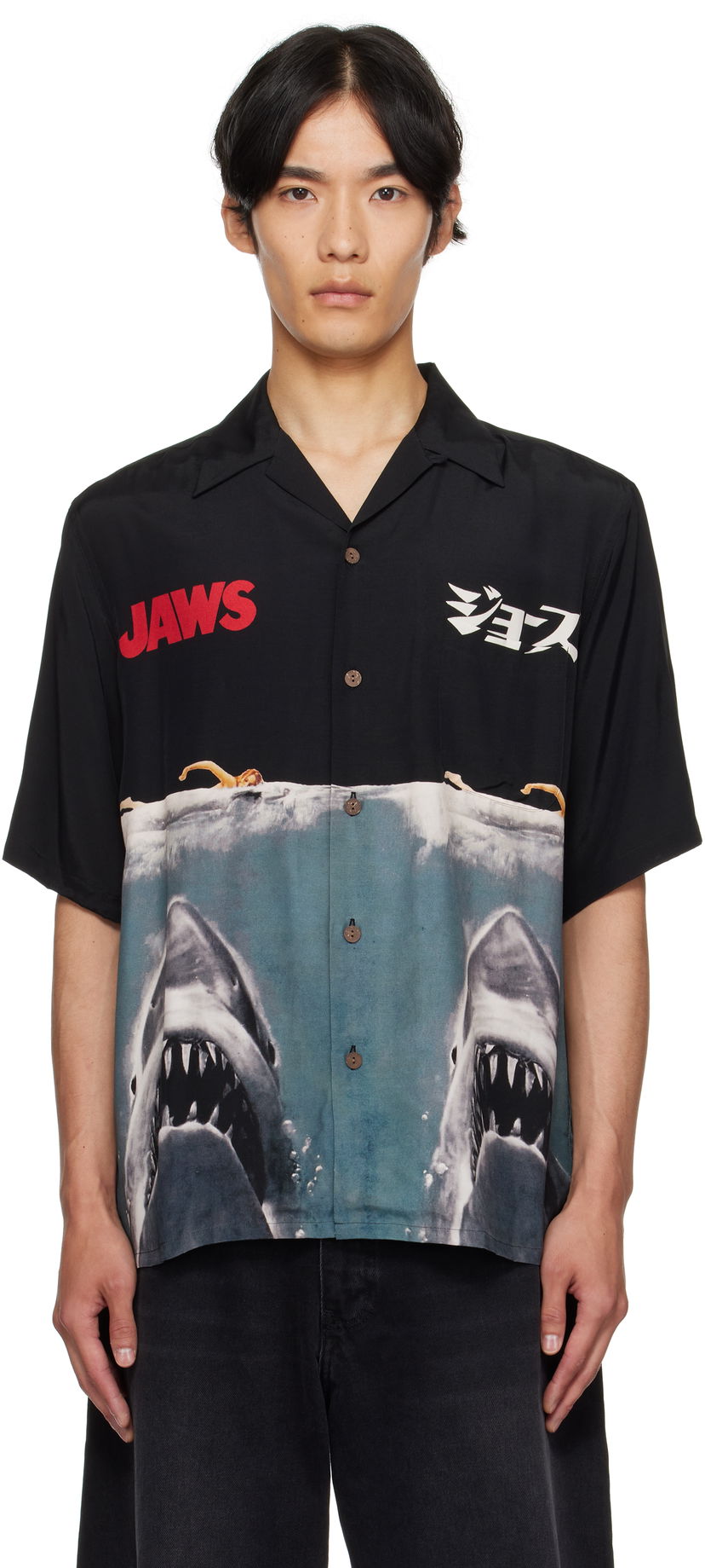Košulja WACKO MARIA WACKO MARIA 'Jaws' Short Sleeve Shirt Crna | JAWS-WM-HI01