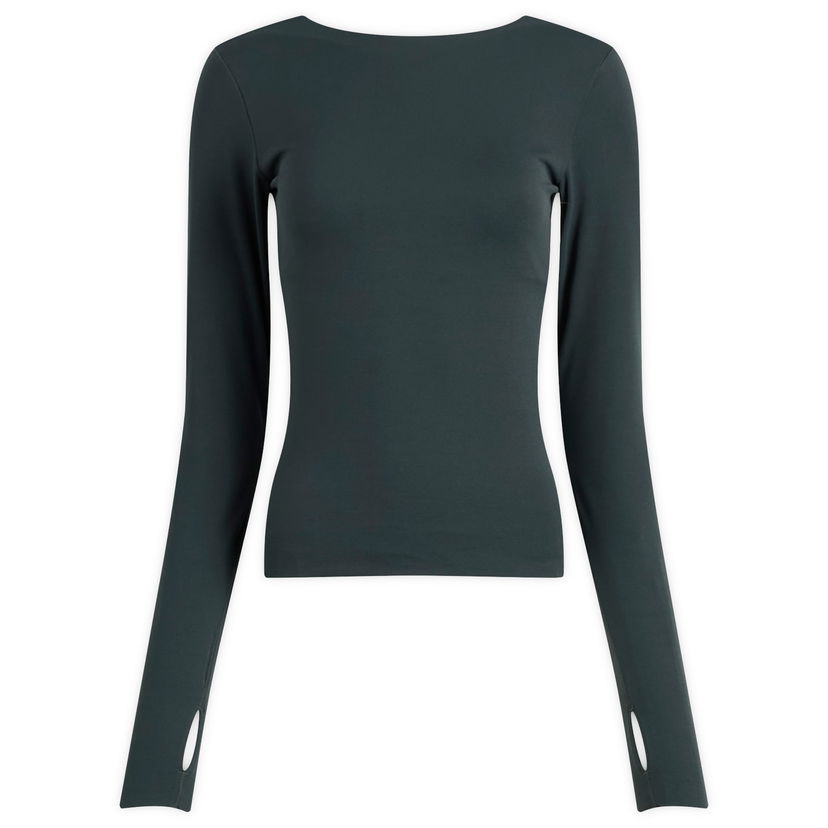 Majica kratkih rukava Nike Zenvy Long Sleeve Crew Neck T-Shirt with Thumb Holes Zelena | HV3539-390