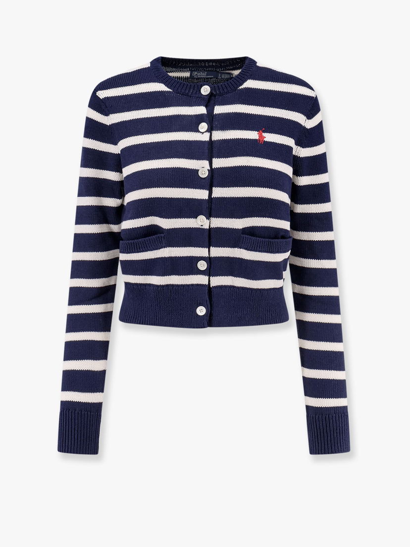 Džemper Polo by Ralph Lauren Striped Cotton Cardigan by Polo Ralph Lauren Tamnoplava | 211959297001